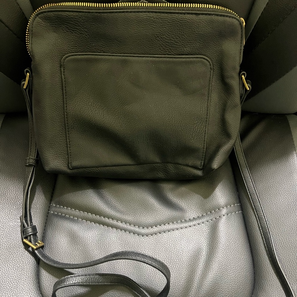 Black Leather Crossbody Bag